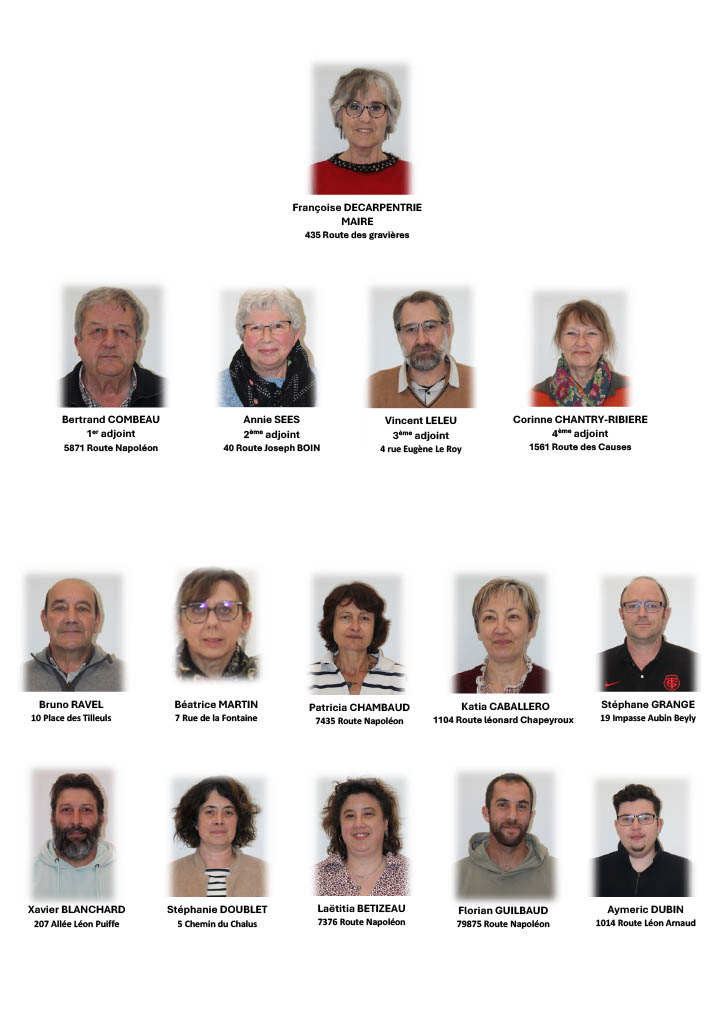 Conseil municipal de Négrondes 2026